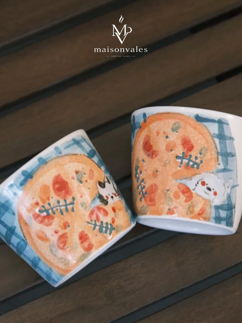 Pizza Pup & Cat Handheld Choko Mug