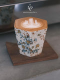 Indigo Hexa Handheld Ceramic Cup