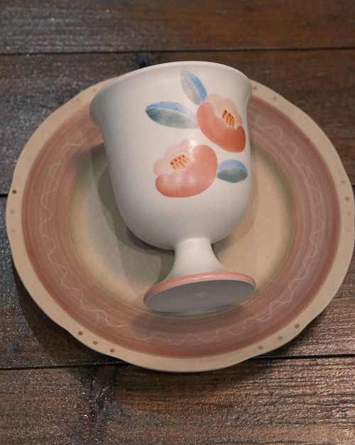 Camellia Stem Artisan Latte Goblet