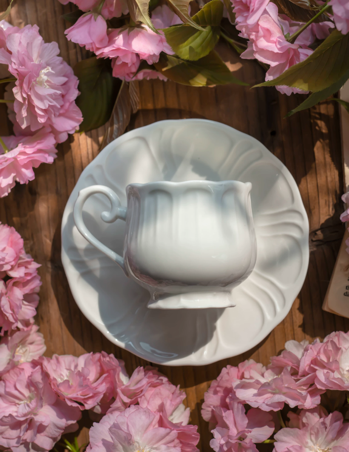 Petite Heirloom Mini Ceramic Cup & Saucer