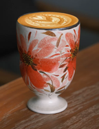 Floral Muse Stemmed Ceramic Cup