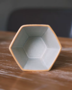 Indigo Hexa Handheld Ceramic Cup