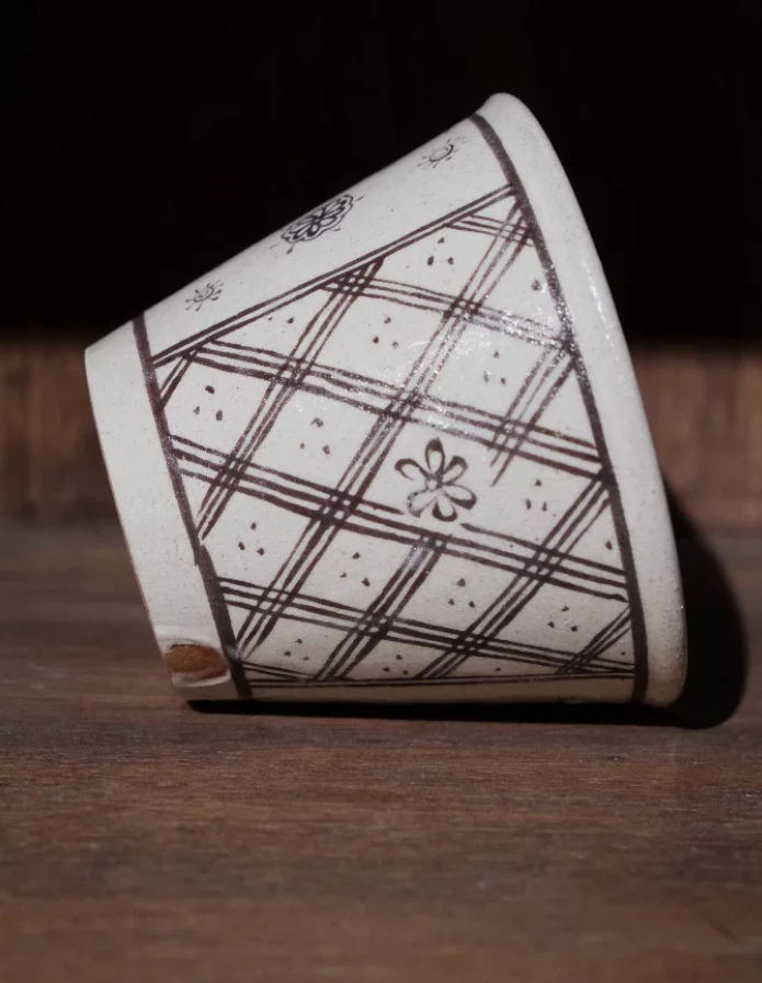 Ash Glaze Crackle Latte Choko Cup