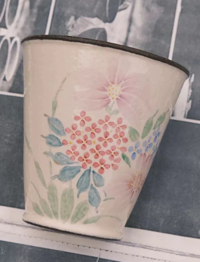 Hydrangea Blush Handcrafted Grip Cup